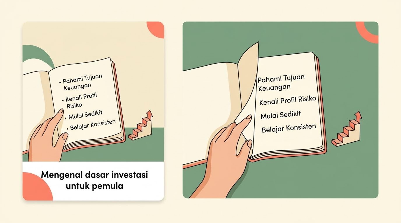 Ilustrasi langkah awal memahami dasar investasi untuk pemula